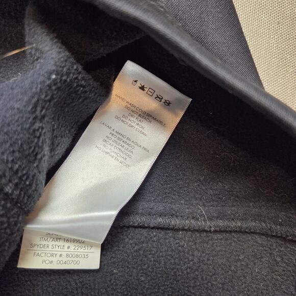 Spyder Men’s XXL Quarter Zip Pullover Black Gray Fleece 229517 Luther Logo - Picture 13 of 16